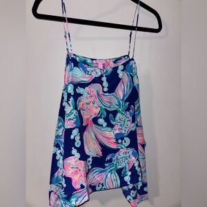 Lilly Pulitzer Blue and Pink Floral Top